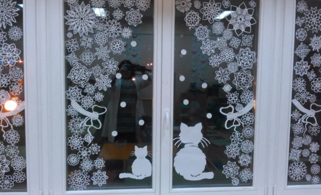 новогодние снежинки на окна наклейки