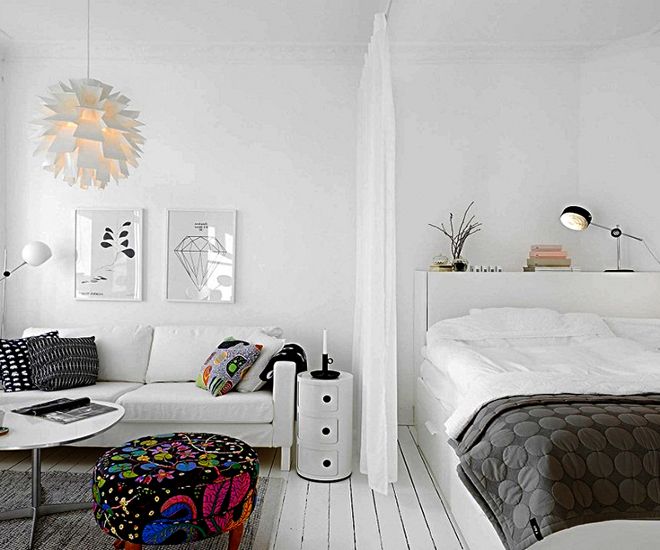 дизайн гостиной спальни текстиль