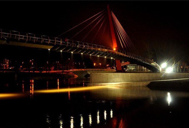 Мост Митава - ночью