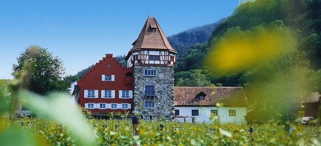 Красный дом в Лихтенштейне