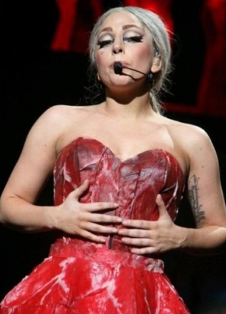 Леди Гага в платье из мяса » Дуделка - Интересные новости 