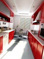 Дизайн узкой кухни