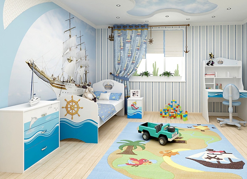 Дизайн детской комнаты для мальчика 1 годик