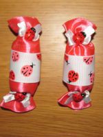 МК конфетки канзаши  - заколки для девочки