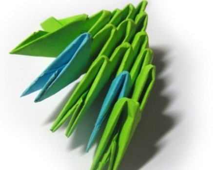 модульное оригами змея 10