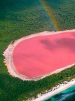 Розовое озеро Хиллер, Австралия
