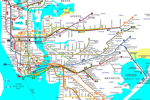 схема нью йоркского метро