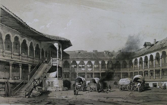Двор Манука на картине 1841 г.