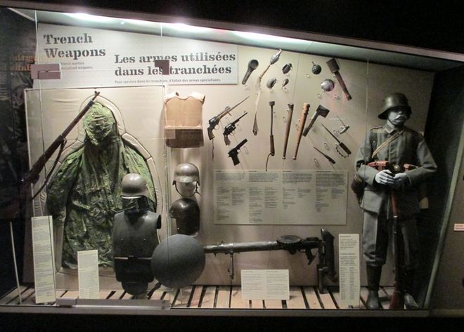 Экспонаты канадского военного музея, посвященные Первой мировой войне