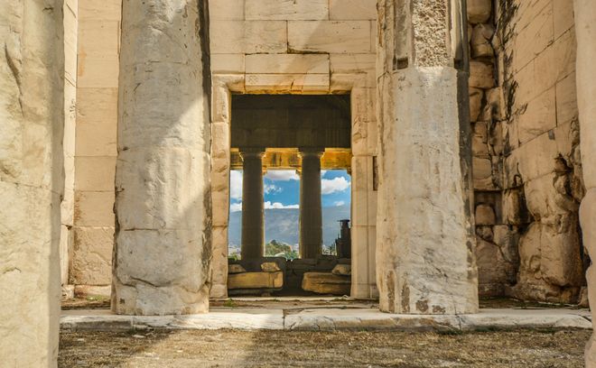 Фрагменты колонн храма Гефеста