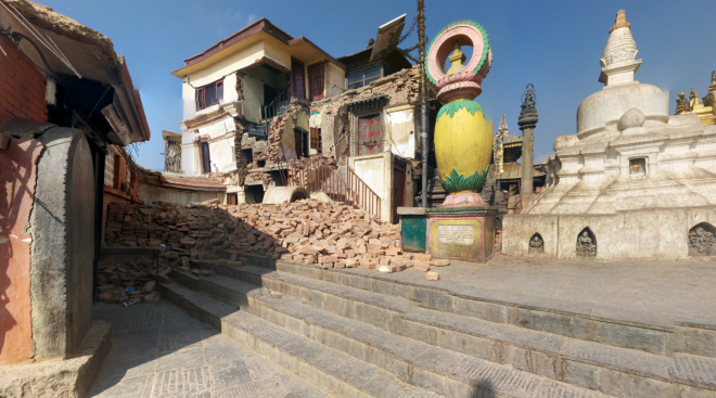 Храм после землятресения