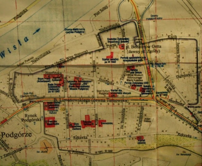 Карта краковского гетто
