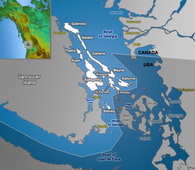 Карта острова Галф-Айлендс