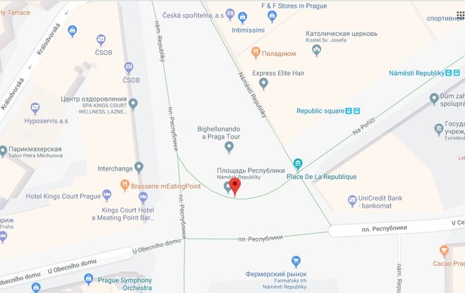 Карта площади Республики
