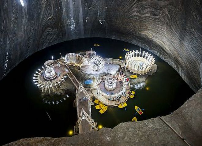 Подземное озеро в шахте