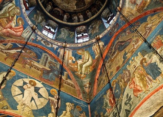 Роспись внутри монастыря