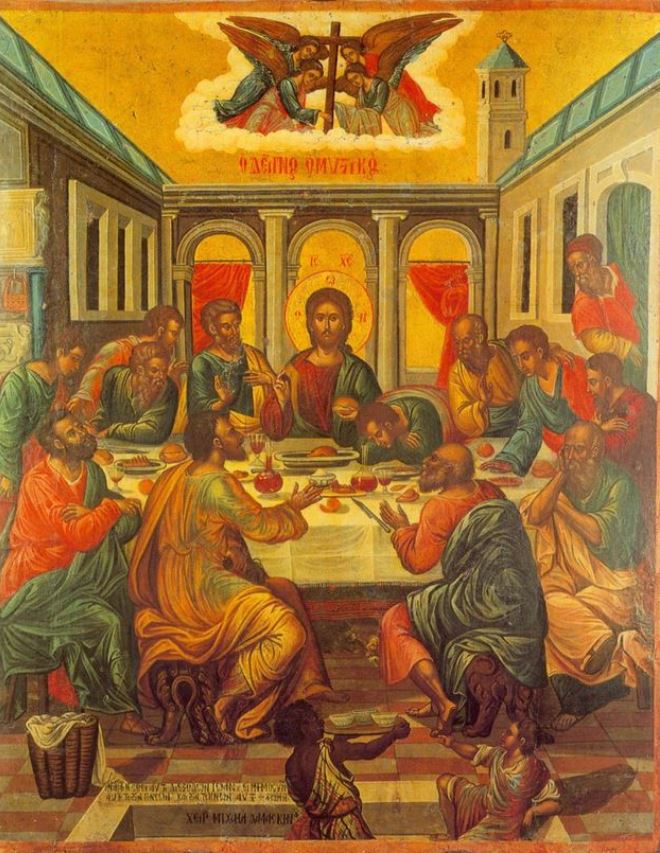 Тайная вечеря Михаила Дамаскина в музее церковного искусства, Ираклион