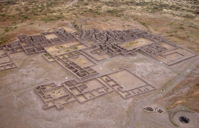 Вид на археологическую зону Пакиме, Касас-Грандес