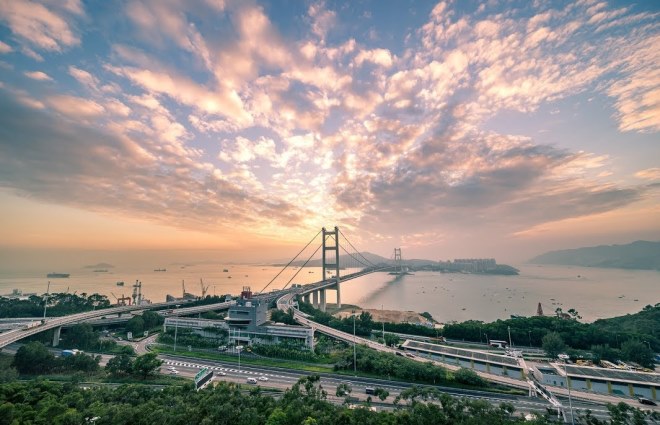 Висячий мост в Гонконге