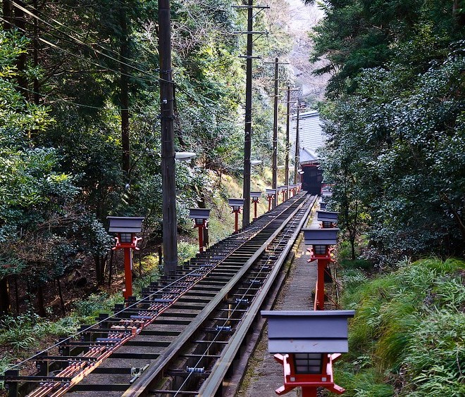 Железнодорожная линия в районе горы Курама