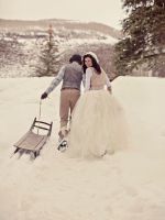 Зимняя свадебная фотосессия – идеи